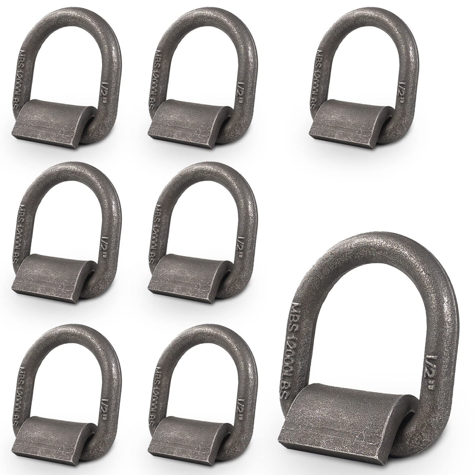 AYMMIC half-inch weld-on D-ring with eight-pack for secure trailer tie-downs