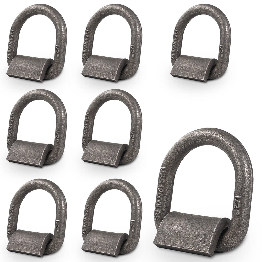 AYMMIC half-inch weld-on D-ring with eight-pack for secure trailer tie-downs
