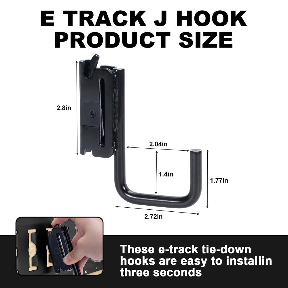 AYMMIC J Hook aligned with 2.5x1 inch rails for compatibility.