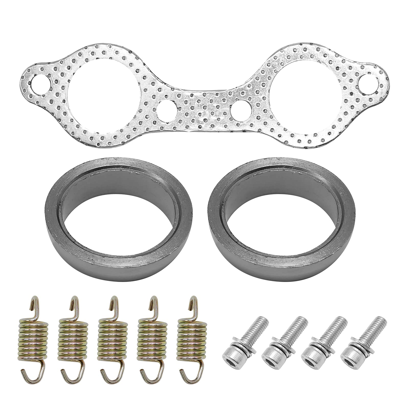 Aynaxcol exhaust manifold gasket kit, main pipe inlet-outlet, ensures a tight seal and reliable exhaust flow.