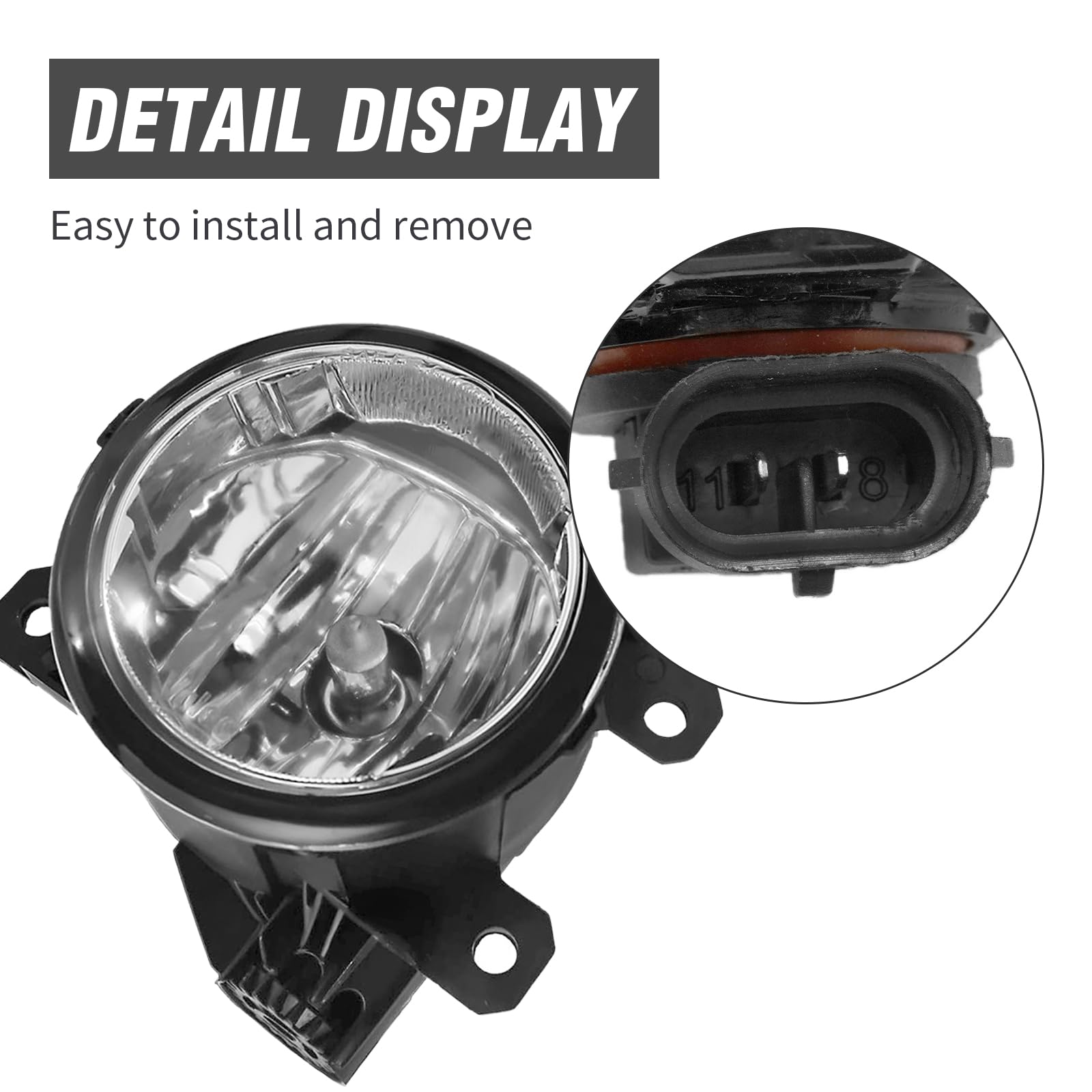 Aynaxcol fog lamps for Honda Pilot with H11 bulbs aid rainy day driving