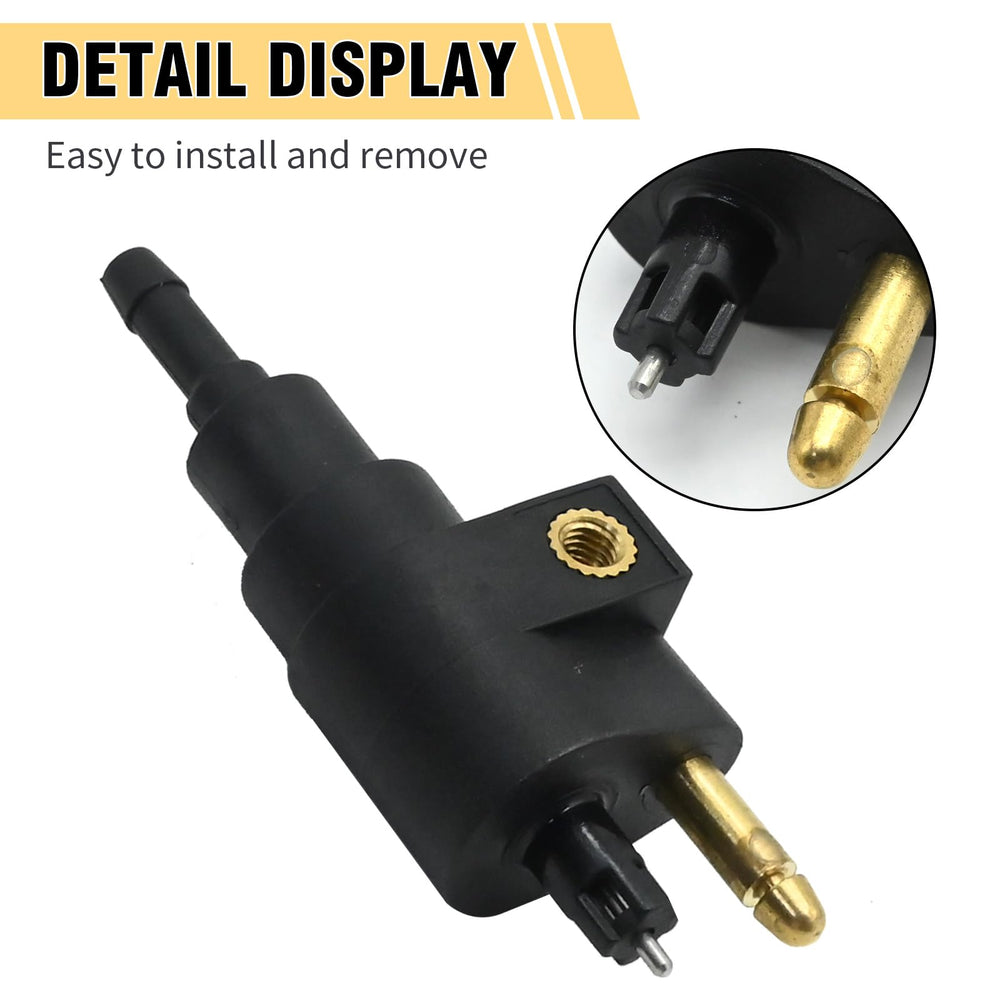 Brass and plastic construction of Aynaxcol connector supports reliable marine performance.