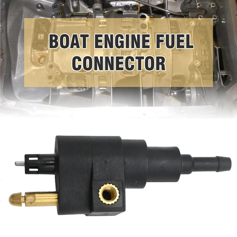 Side profile of Aynaxcol fuel connector illustrating compact design for tight spaces.
