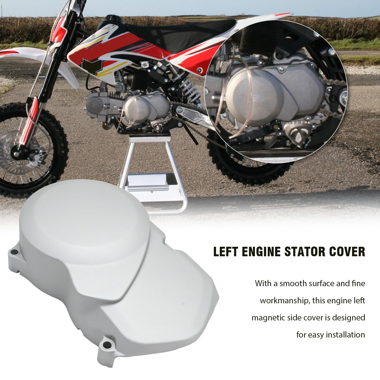 Aynaxcol left-engine stator cover shows easy installation for hassle-free replacements.