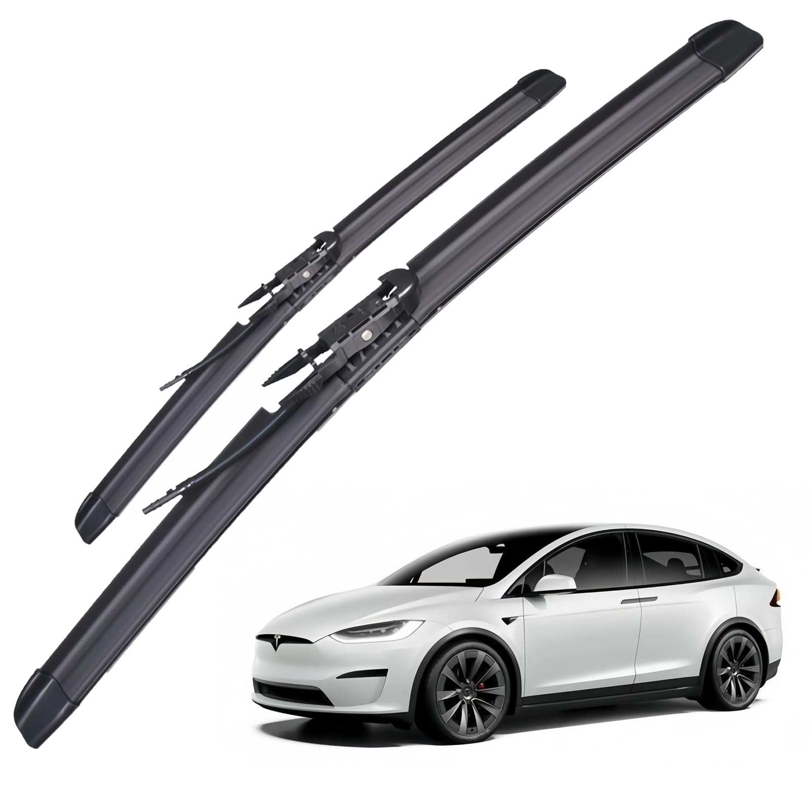 AYWSTC wipers for Tesla Model X with integrated spray for clear rain clearing