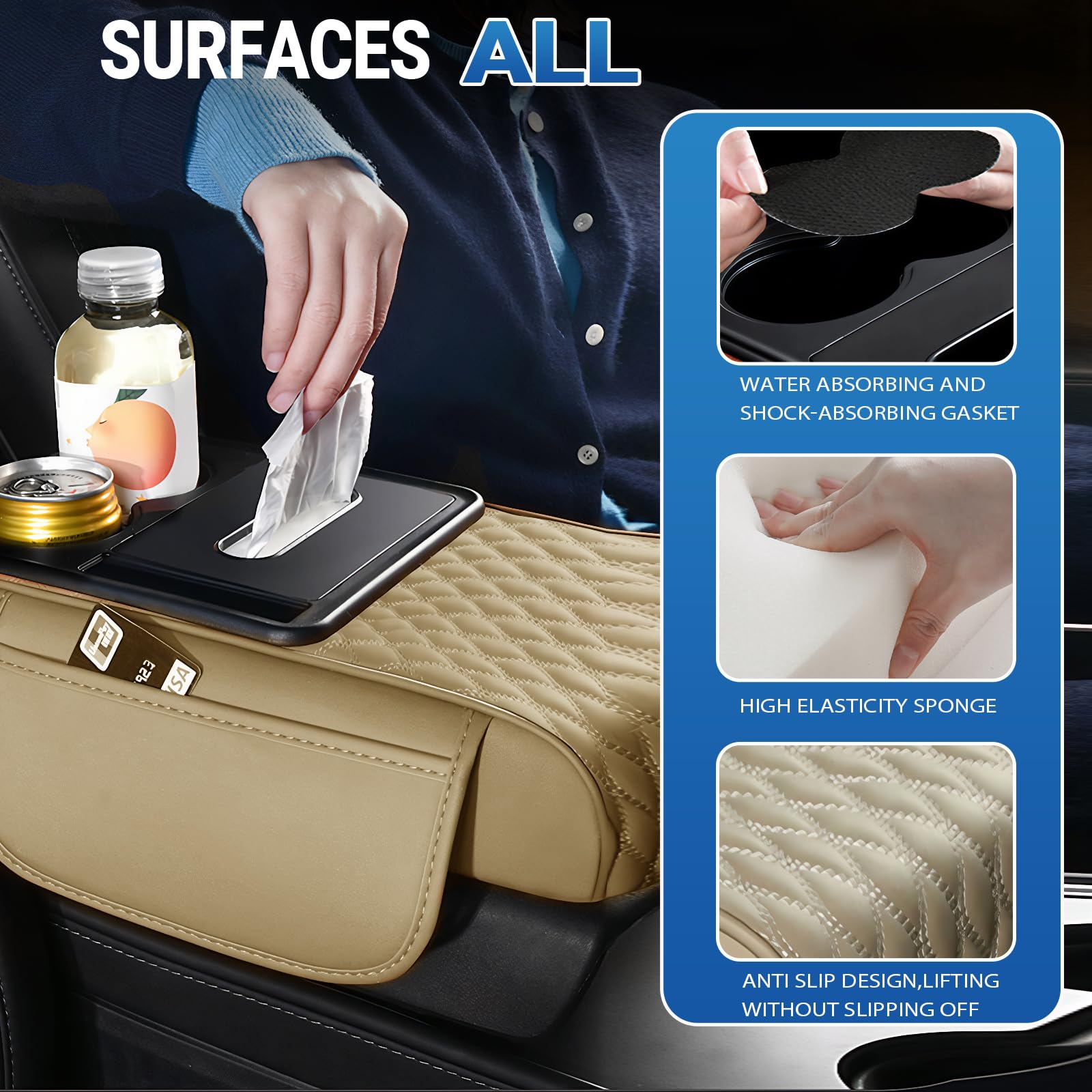 Azconty armrest box dimensions 13.8 by 7.5 by 2.9 inches for many cars.