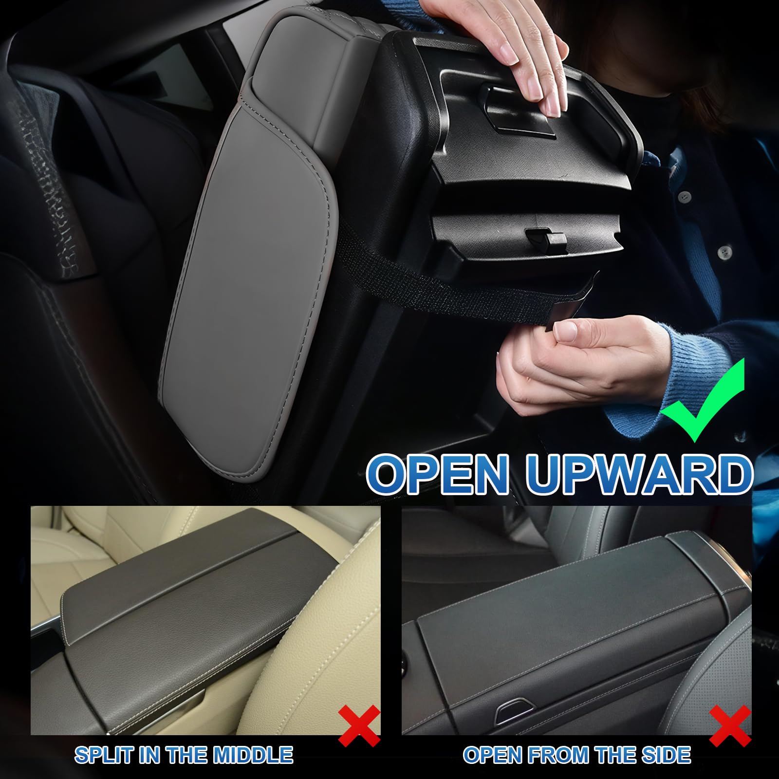 Azconty armrest storage bags for sunglasses and keys, organized and secure.