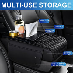 Azconty armrest tissue box compartment keeps tissues handy on the go.