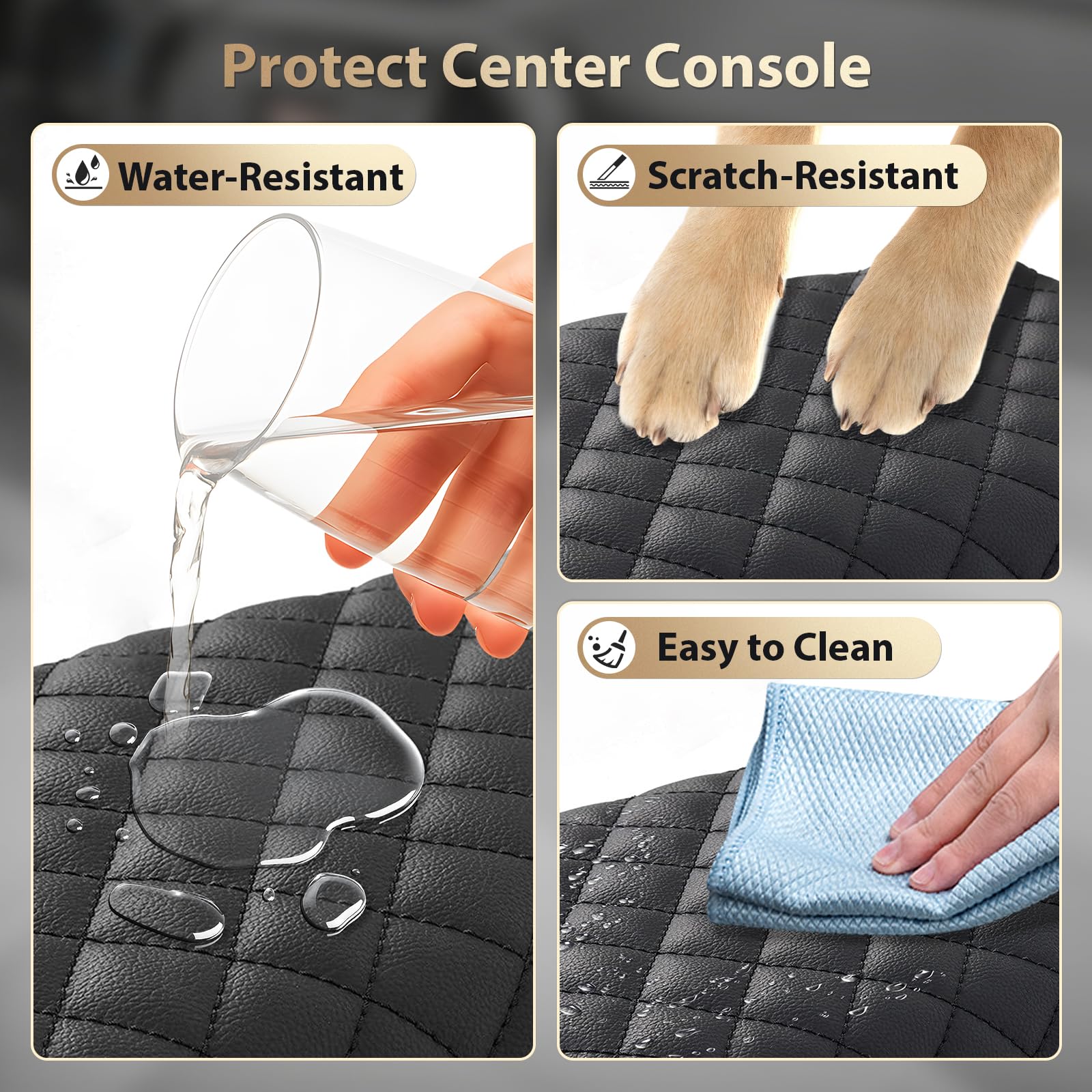 AZEAM leather armrest cover adds soft, comfortable resting surface