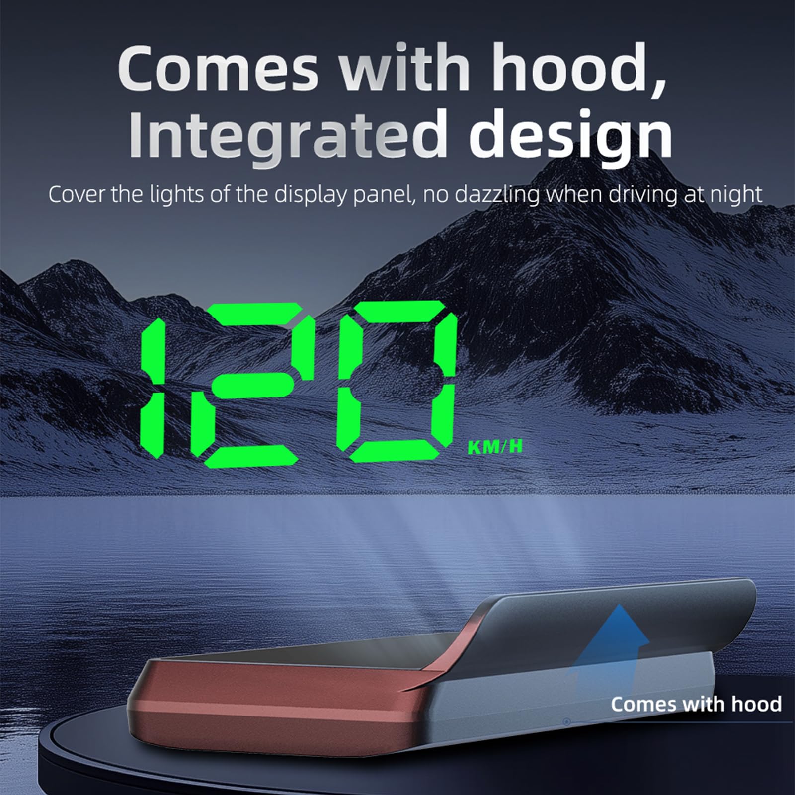 AZIJYV HUD ambient light sensor automatically adjusts brightness for day or night