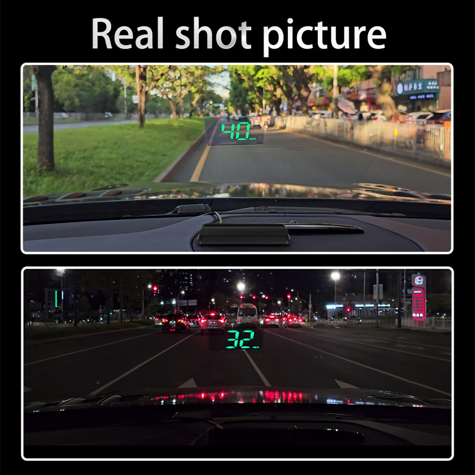 AZIJYV HUD anti glare sunshade reduces nighttime glare for clearer readings