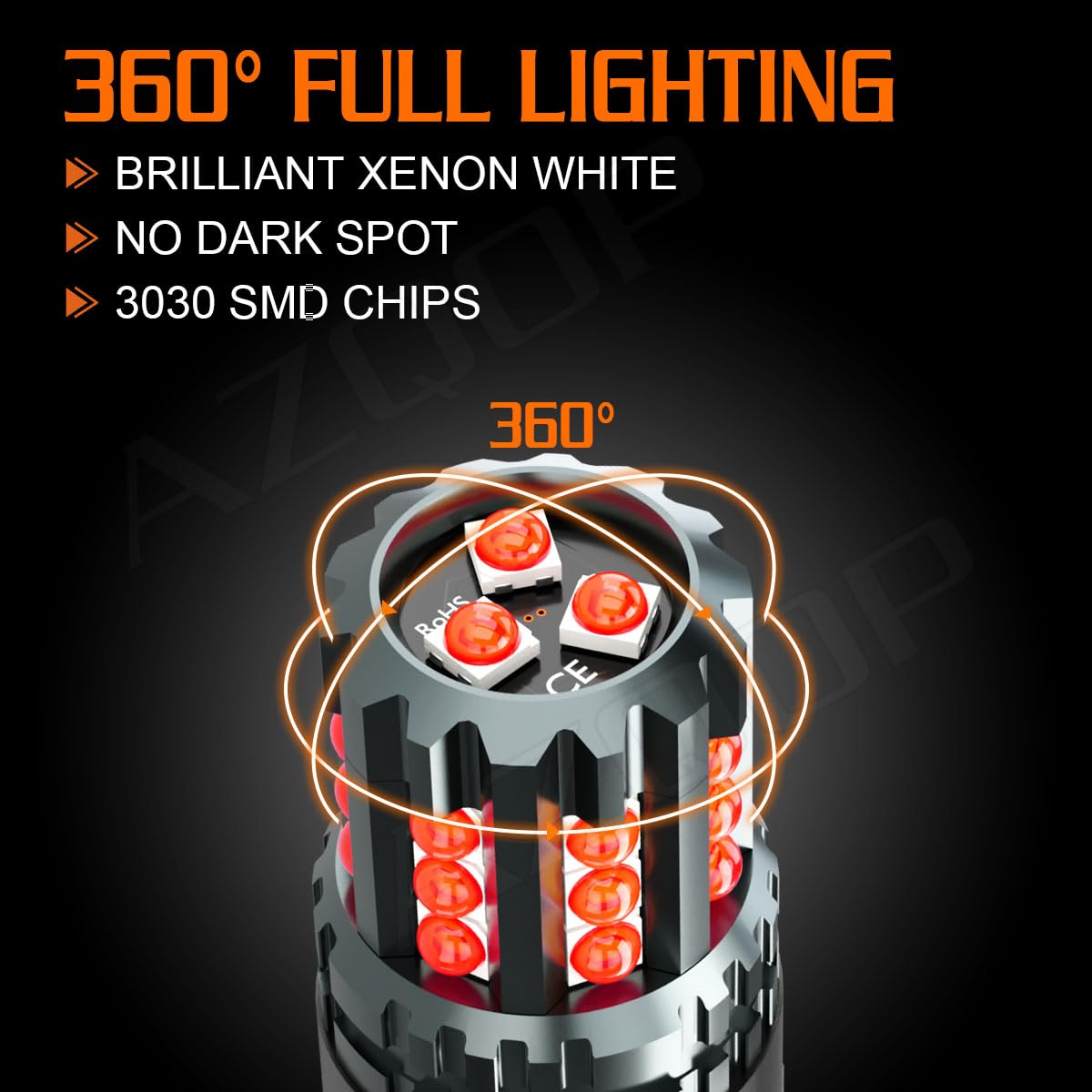 CANBUS-ready AZQOP LED bulb without flicker or error codes
