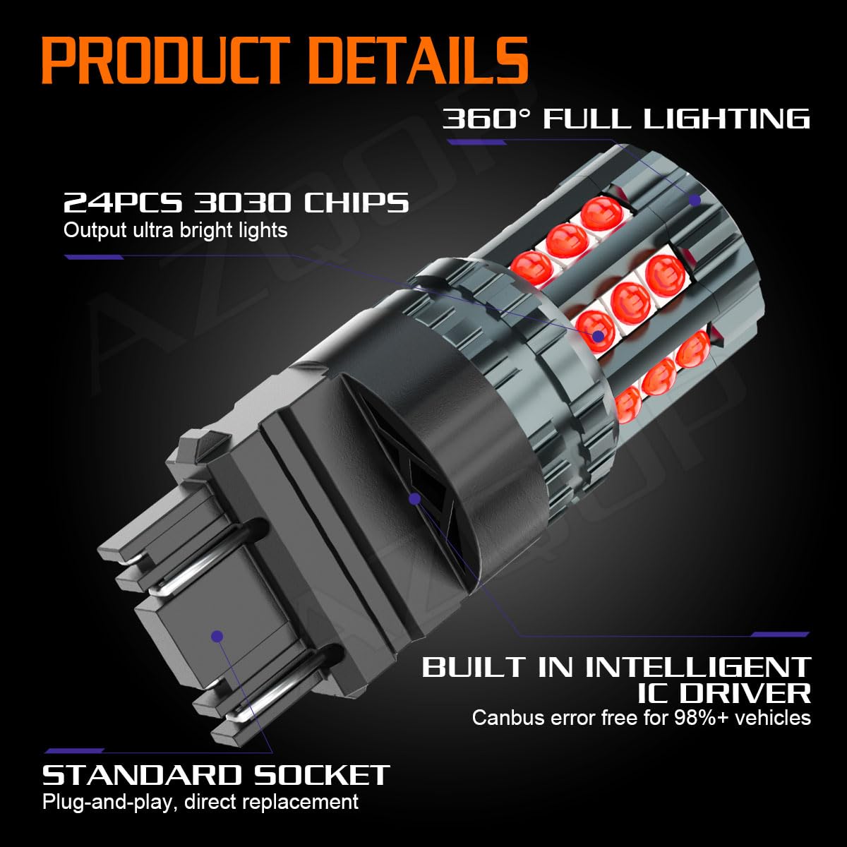 AZQOP LED tail light installation image for Silverado shows plug-and-play fit