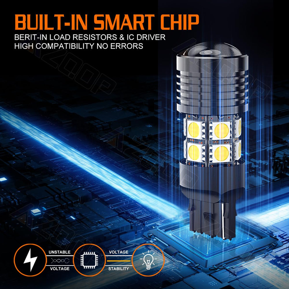 AZQOP 7440 LED 6000K cool white illumination for clarity