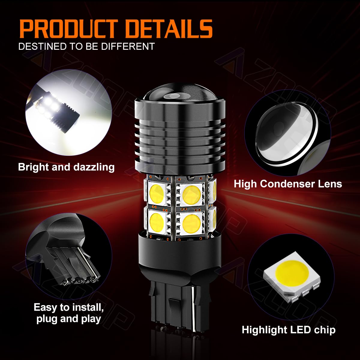AZQOP 7440 LED back-up light for Ford F-250 enhances safety