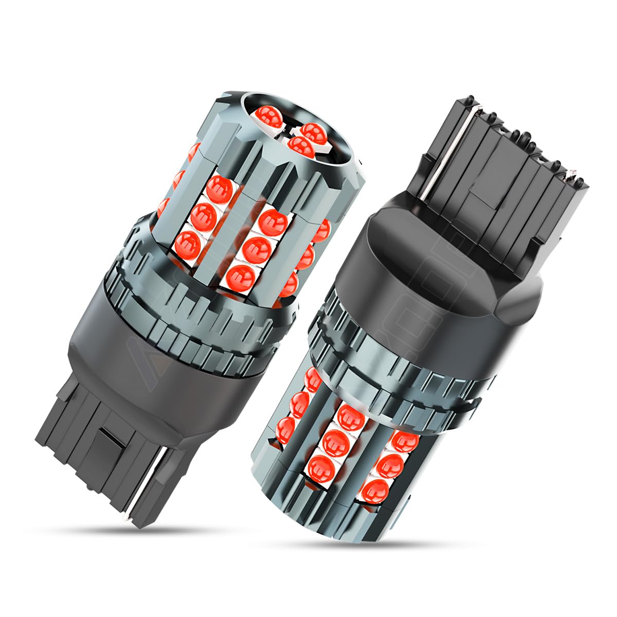 AZQOP 7443R LED brake light close-up demonstrates bright red illumination for Honda Civic.