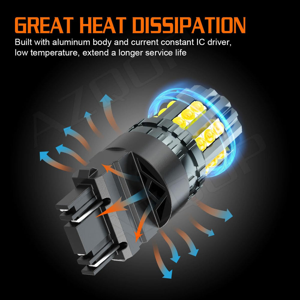 AZQOP aluminum heat-dissipation enclosure highlighting longer life.