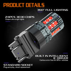 AZQOP Dodge Ram 1500 tail light LED bulb provides quick plug and play installation.