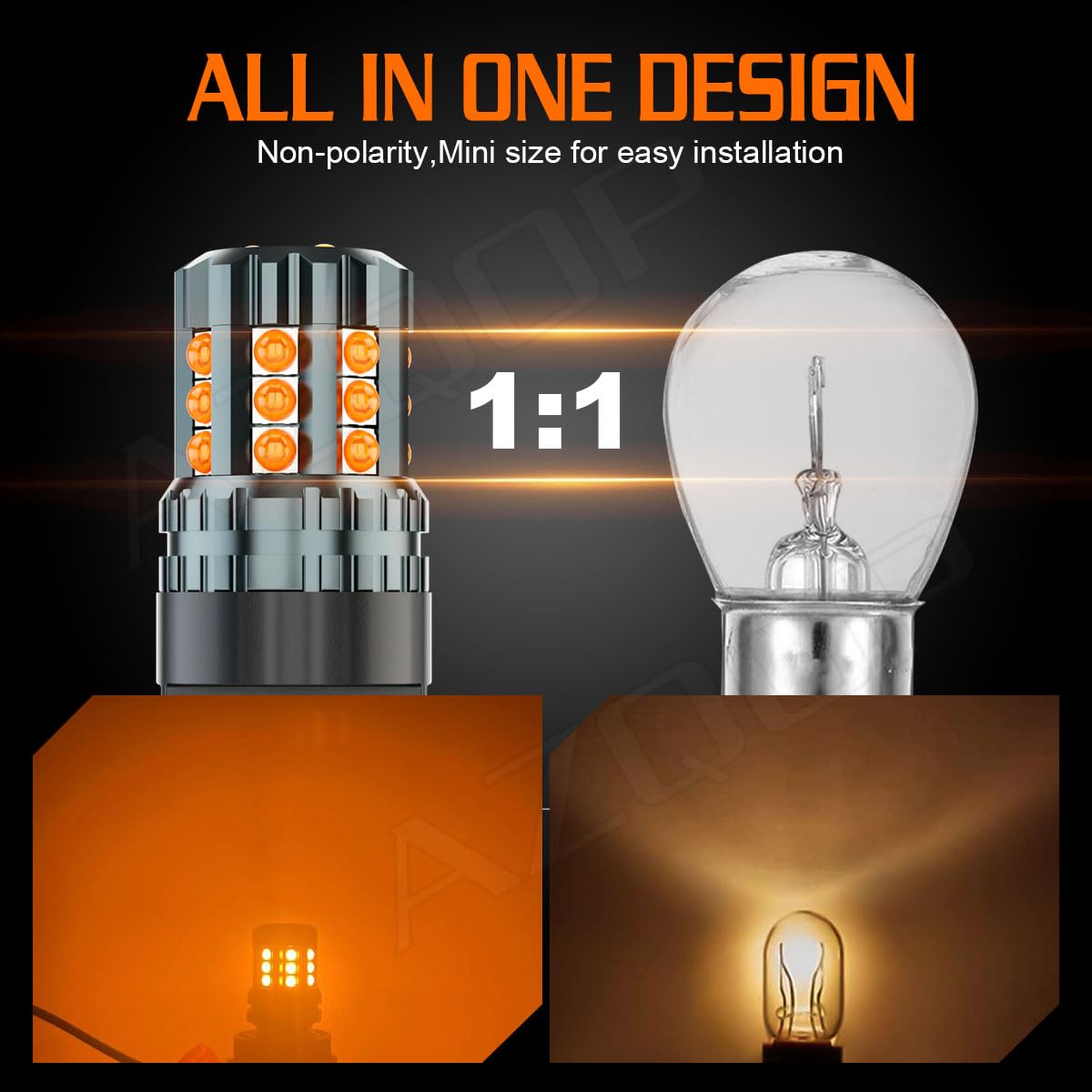 AZQOP plug-and-play 3157 LED bulb for simple installation
