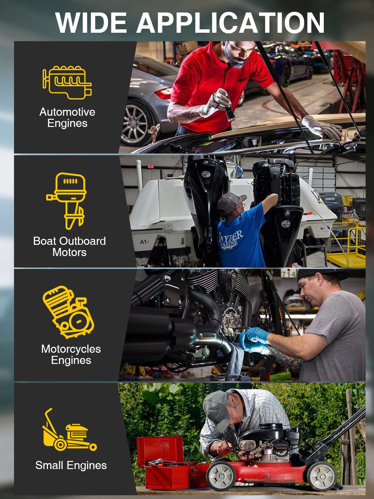AZUNO petrol engine diagnostic in use demonstrates practical field testing