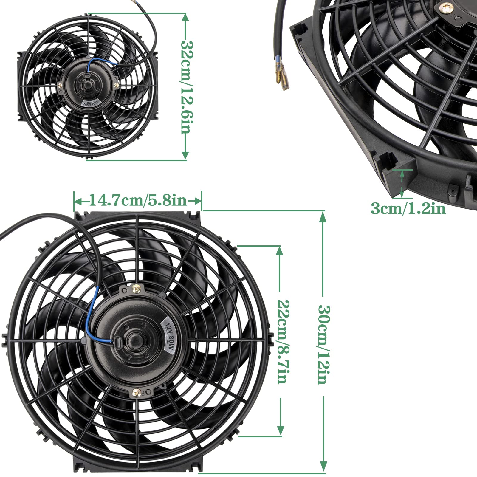 Close-up of AZUNYYDS fan blade detail for smooth operation