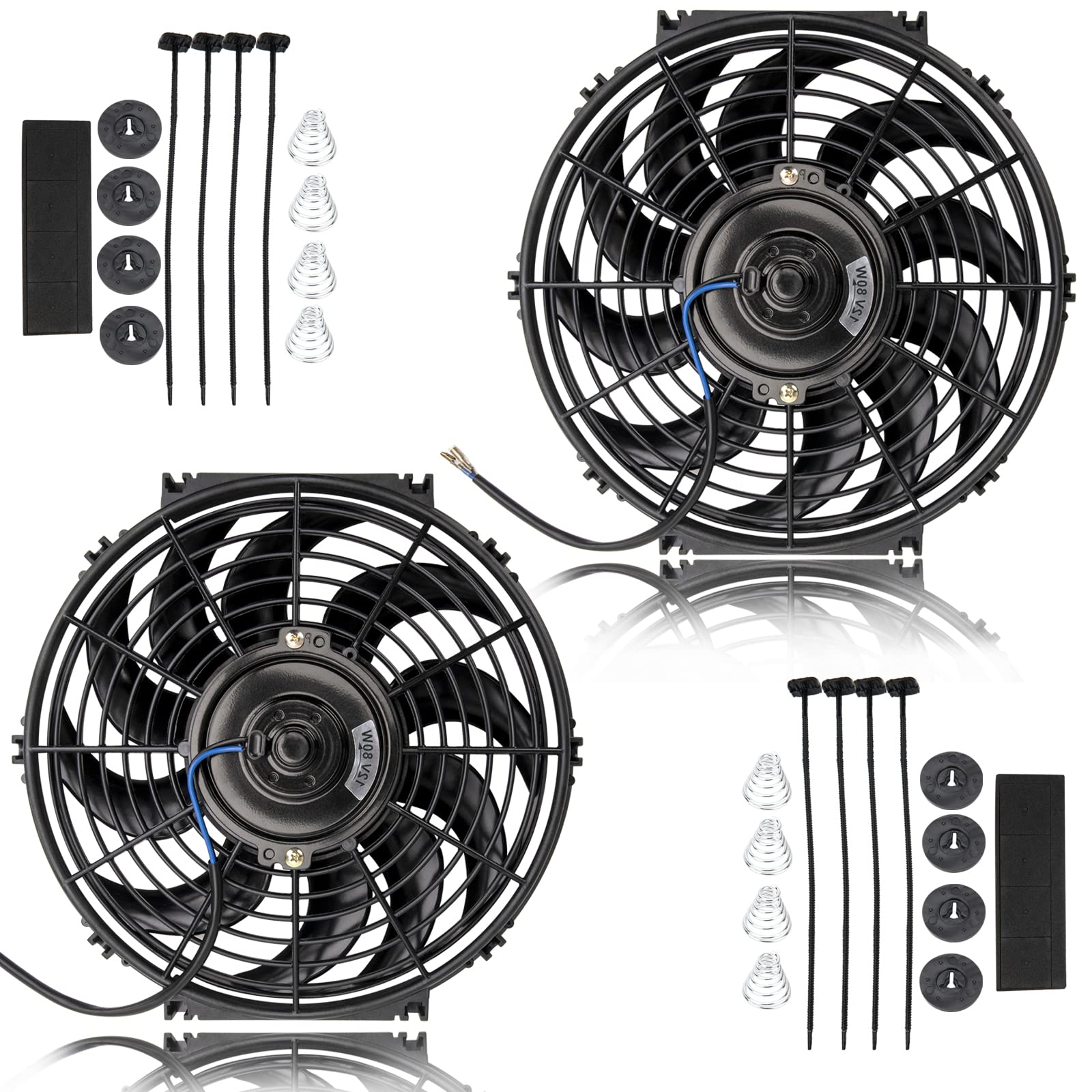AZUNYYDS 12-inch radiator fan front view for efficient cooling