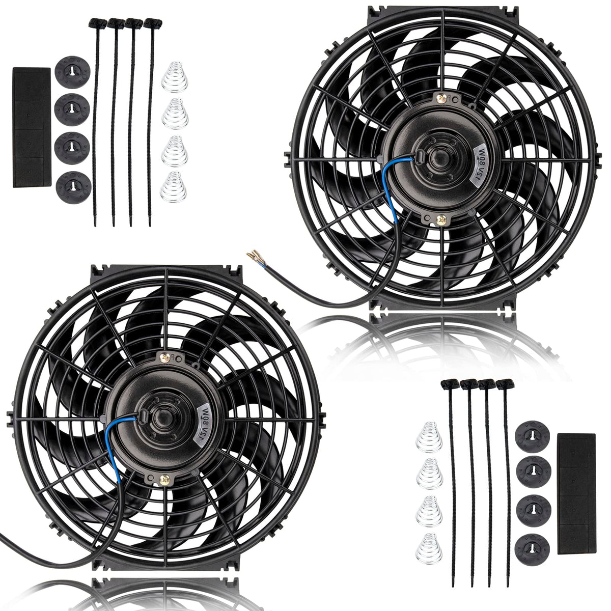 AZUNYYDS 12-inch radiator fan front view for efficient cooling