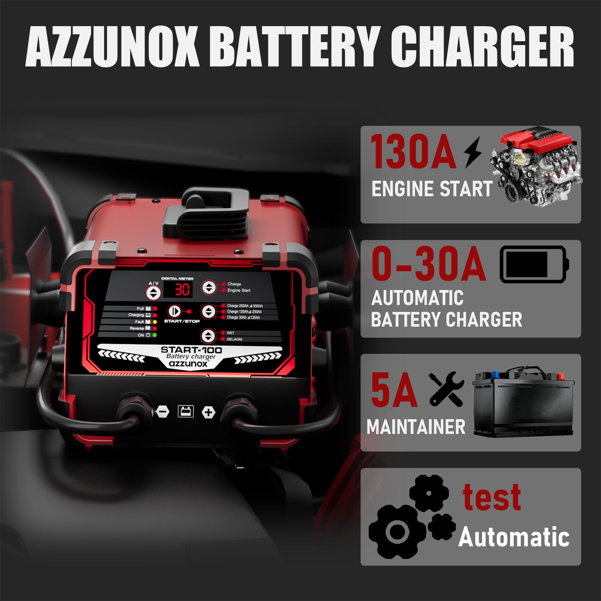 AZZUNOX automatic charging program simplifies battery maintenance