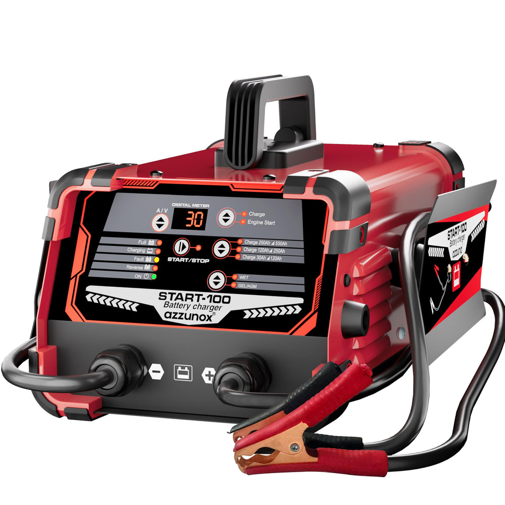 AZZUNOX battery charger with copper coil delivering durable charging performance
