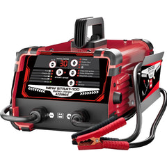 AZZUNOX battery charger front view highlighting rugged build for reliable 12V and 24V charging.
