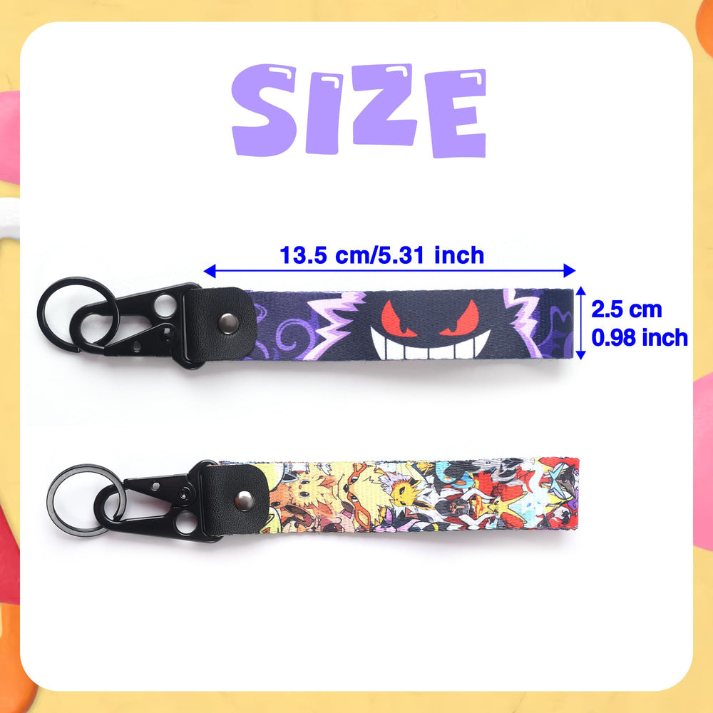 Babymiu anime monster keychain two-pack, back view showing finish