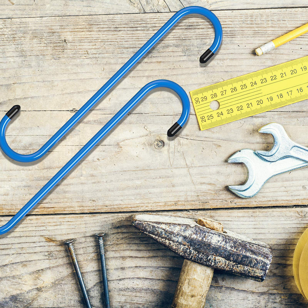 Bac-kitchen powder-coated blue finish makes hooks easy to locate.