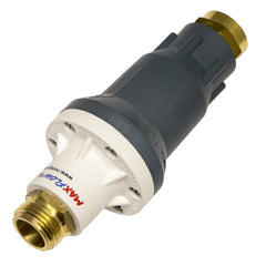 Backyard Flock MAX FLOW RV Regulator brass fittings closeup with lead-free connections