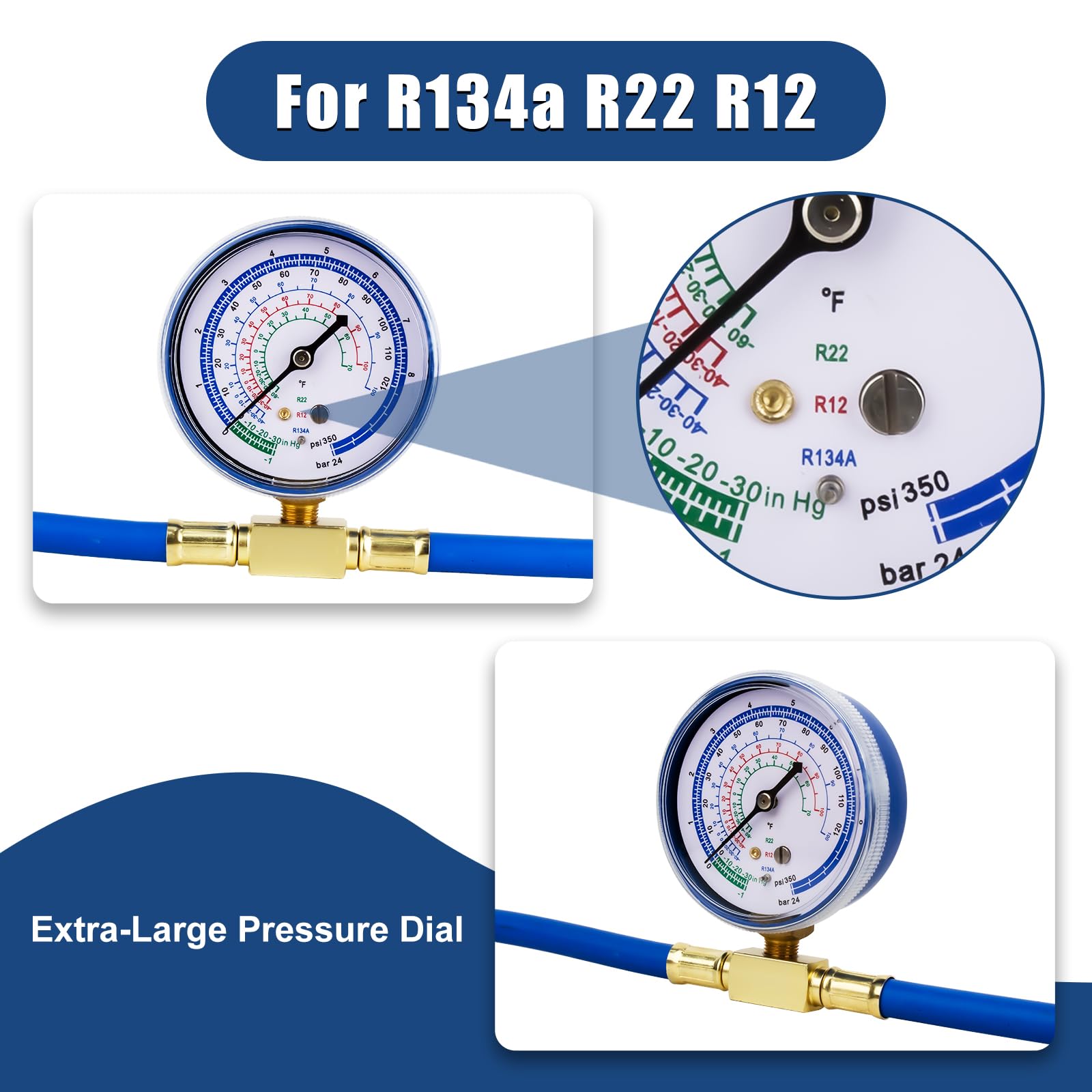 BACOENG complete recharge kit ready for DIY automotive or home refrigerant work.
