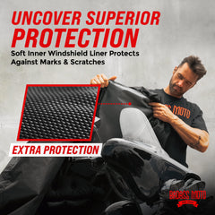 Secure fit with adjustable buckle straps to resist wind