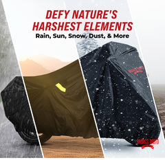 Elastic hem ensures a snug fit across different bike sizes
