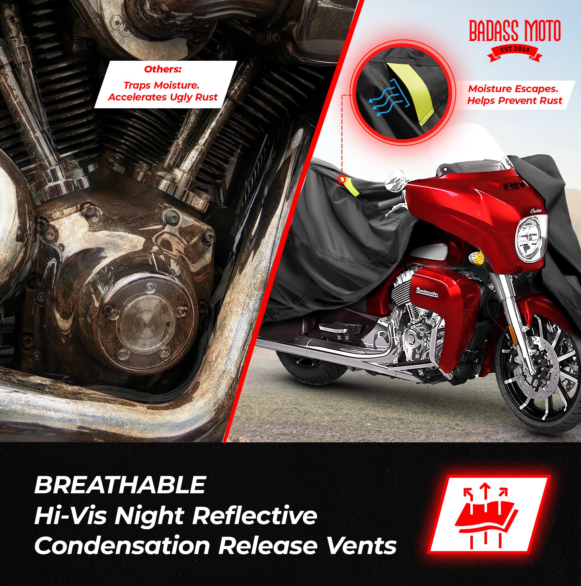 Exhaust shields guard exhaust tips from scrapes and debris