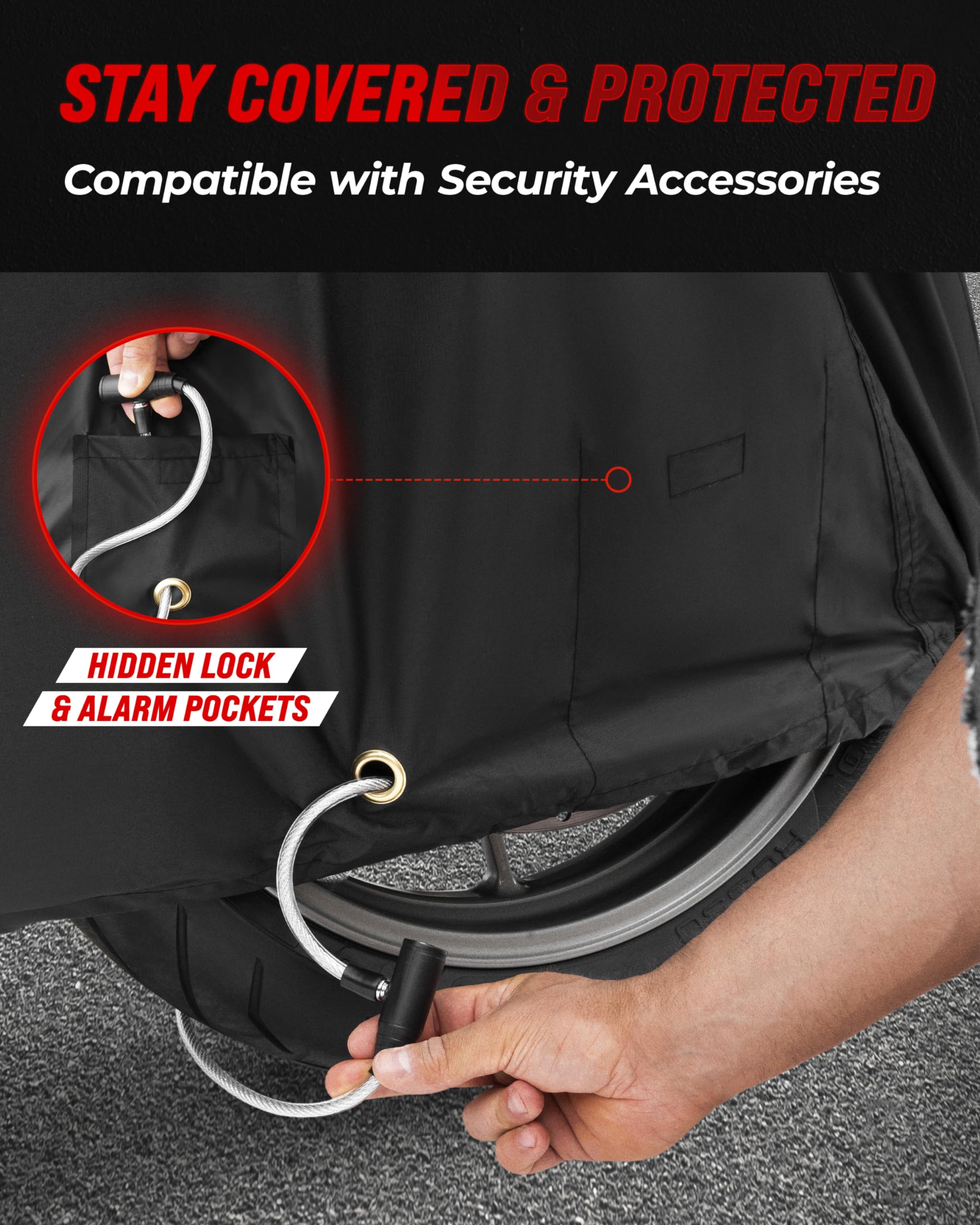 Badass Moto Heat-resistant design supports safe post-ride storage.