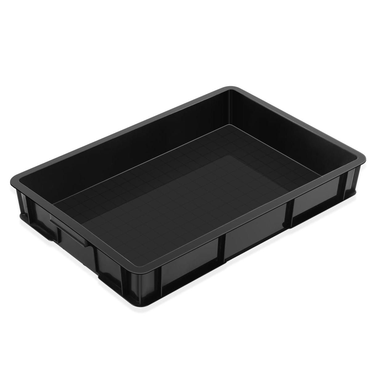 Baderke oil drain pan front view showing large capacity for oil changes