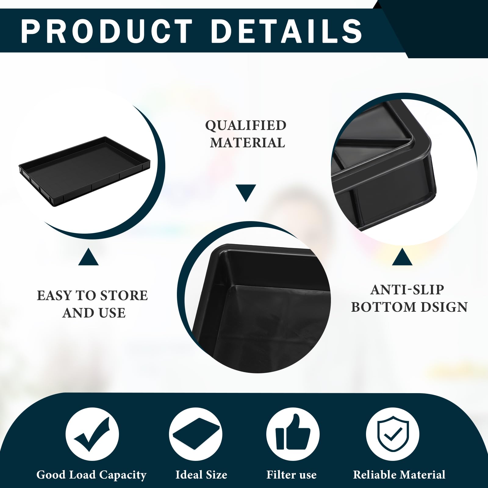 Baderke oil drain pan in black for discreet garage use