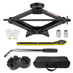 Baffixit car jack kit 2.5 ton capacity for lifting heavy tires safely.