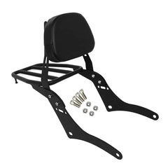 BAIONE Worldmotop backrest mounted on Honda CMX 500 Rebel for passenger comfort