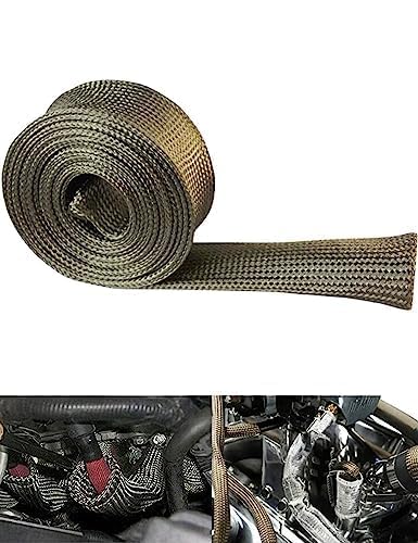 BaiYiQing heat shield sleeve roll in titanium color offering 10ft of heat protection for hoses.