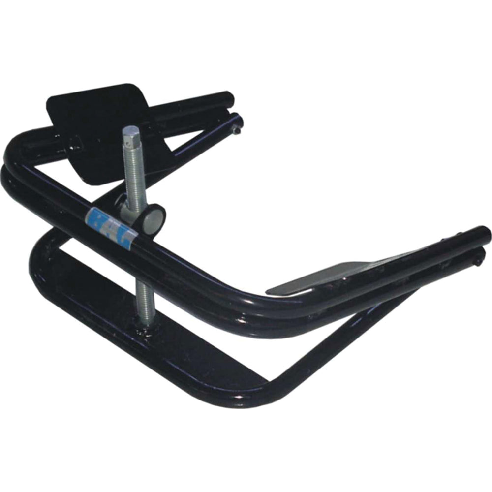 BAL Leveler lifting pads positioned for precise leveling on 13–15 inch wheels