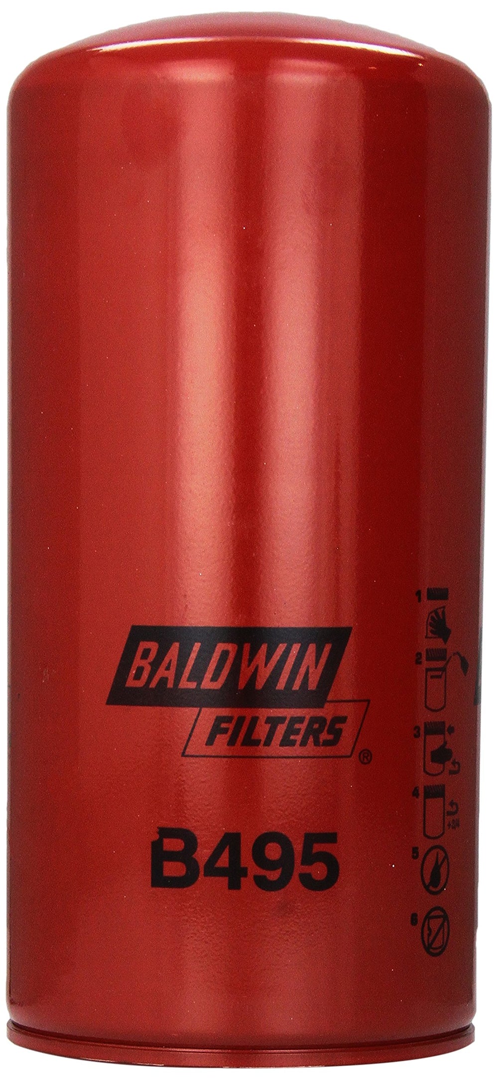 Baldwin Filters oil filter with vehicle-specific fit supports dependable engine maintenance