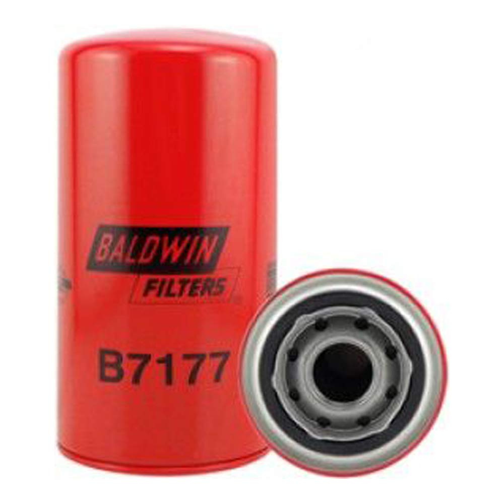 Baldwin Filters oil filter spin-on design for easy installation and reliable filtration.