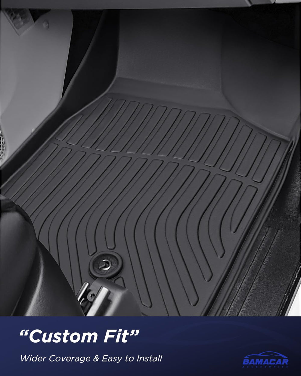 BAMACAR cargo mat guards the rear luggage area from spills.