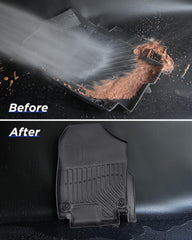 BAMACAR second row mats keep dirt contained for family trips.