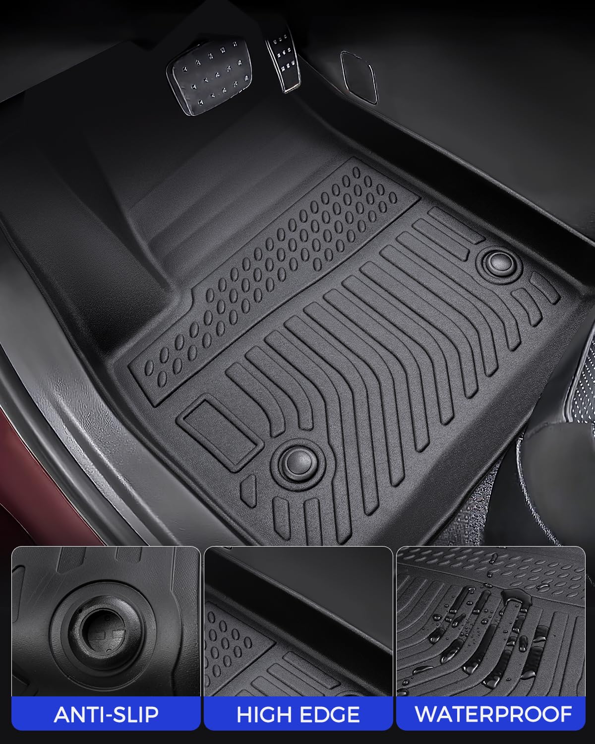 BAMACAR Blazer rear cargo liner protecting floor from mud and spills.