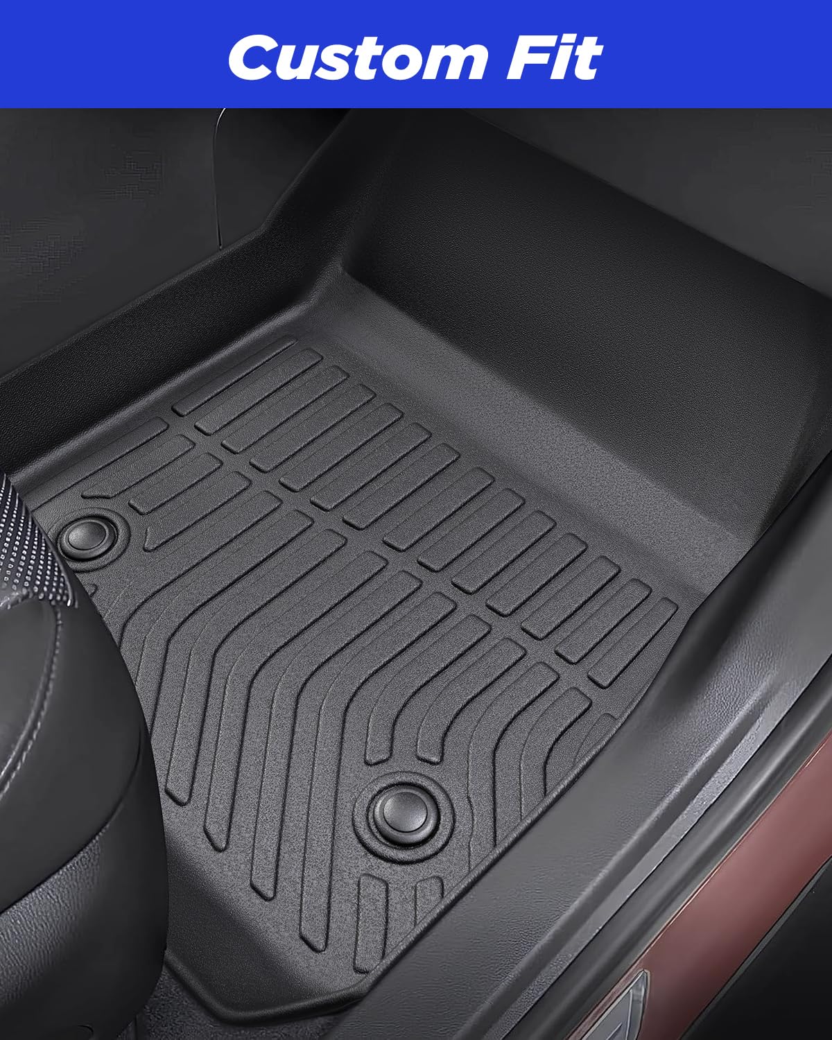 BAMACAR Blazer waterproof floor mats rinse-clean after rain or snow.